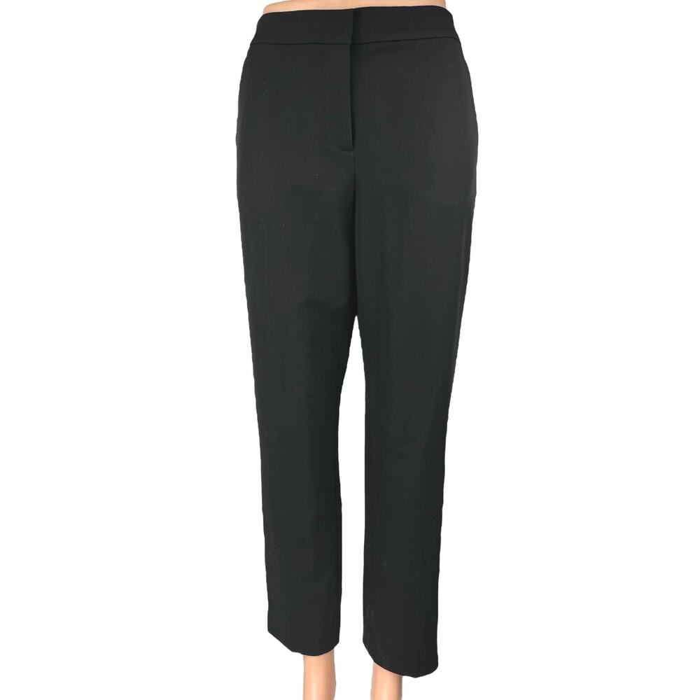 Tommy Hilfiger Women's Black High Waisted Straight Leg Trousers Dress Pants Sz 6